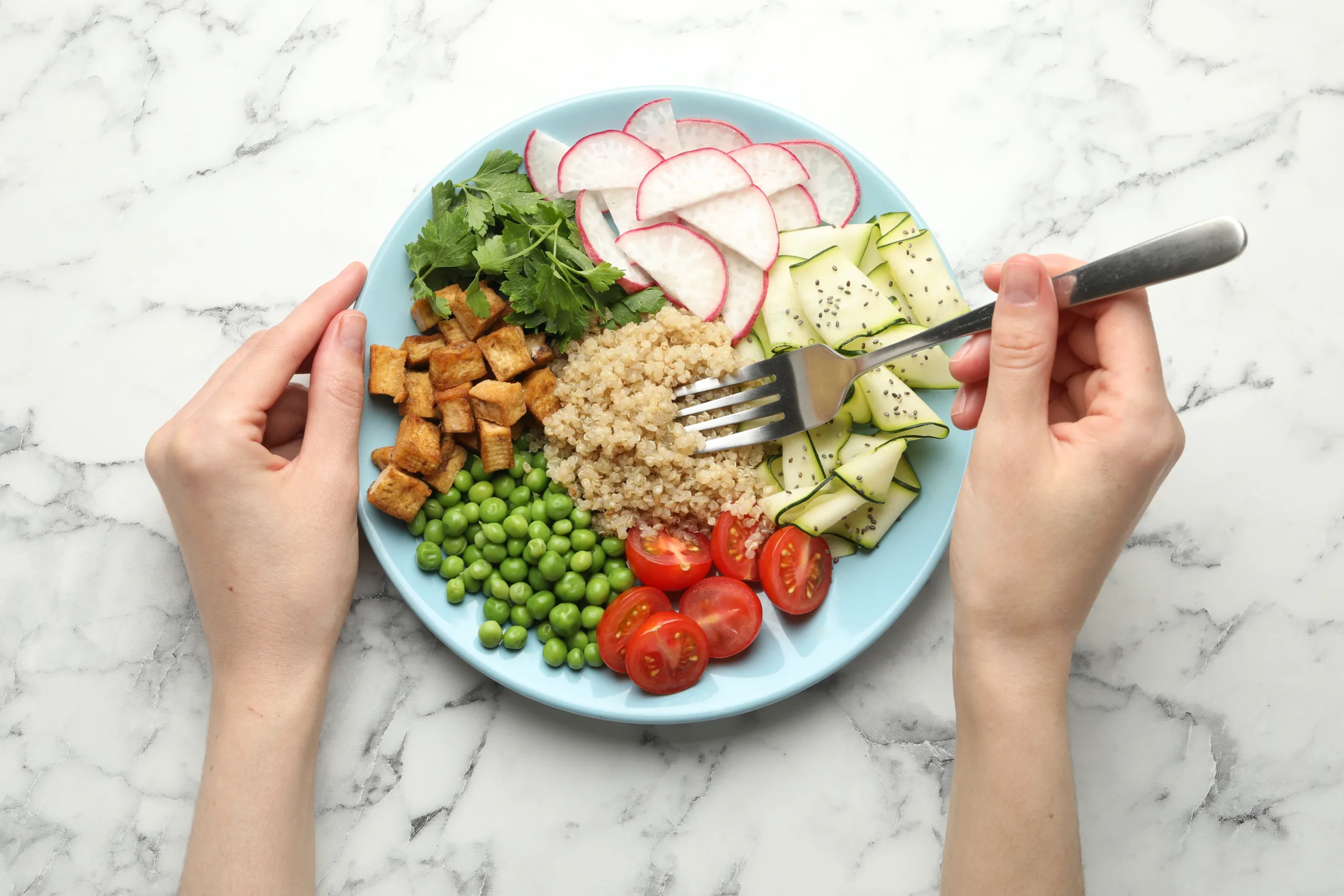 prato de comida saudável